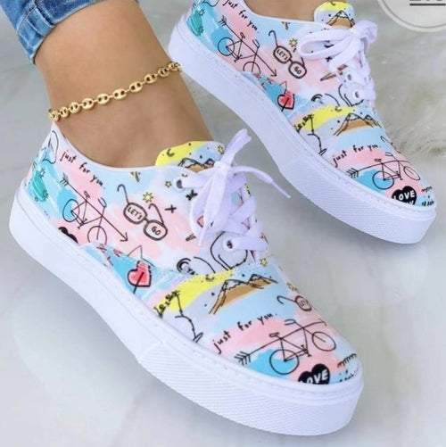 Fashion Graffiti Women Shoes