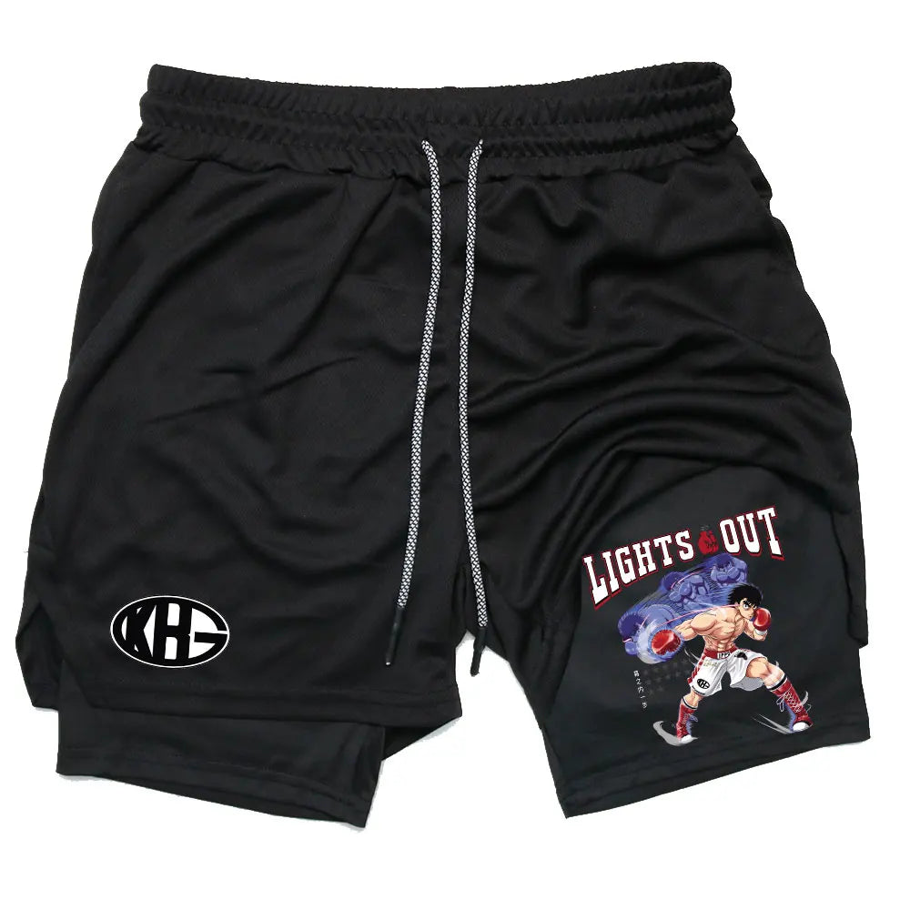 Anime IPPO Compreesion Shorts for Men Gym Workout Running Athletic 2