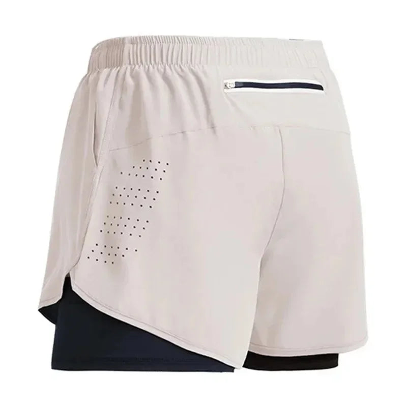 Men's Fitness Training Shorts Summer 2 In 1 Quick Dry Gym