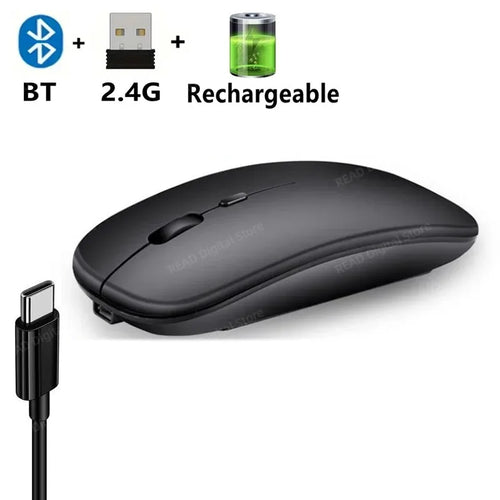 Wireless Mouse Bluetooth-Compatible Gaming Mouse (Dual Mode:BT+2.4Ghz)