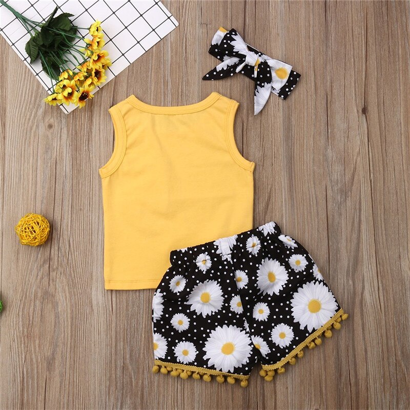 Toddler Kids Baby Girl Floral Clothes Vest Tops +