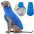 PINA Dog Winter Coat Dog Winter Jacket with Cutting-Edge Graphene Lining Warm Dog Coat with Velcro Color-Blocking Print Dog Winter Vest for Large Dog