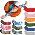 PUTOYZZLE 12 Pairs Unisex UV Protection Arm Cooling Sleeves Ice Silk Arm Cover for Kids Age 4-9（Bright camouflage）