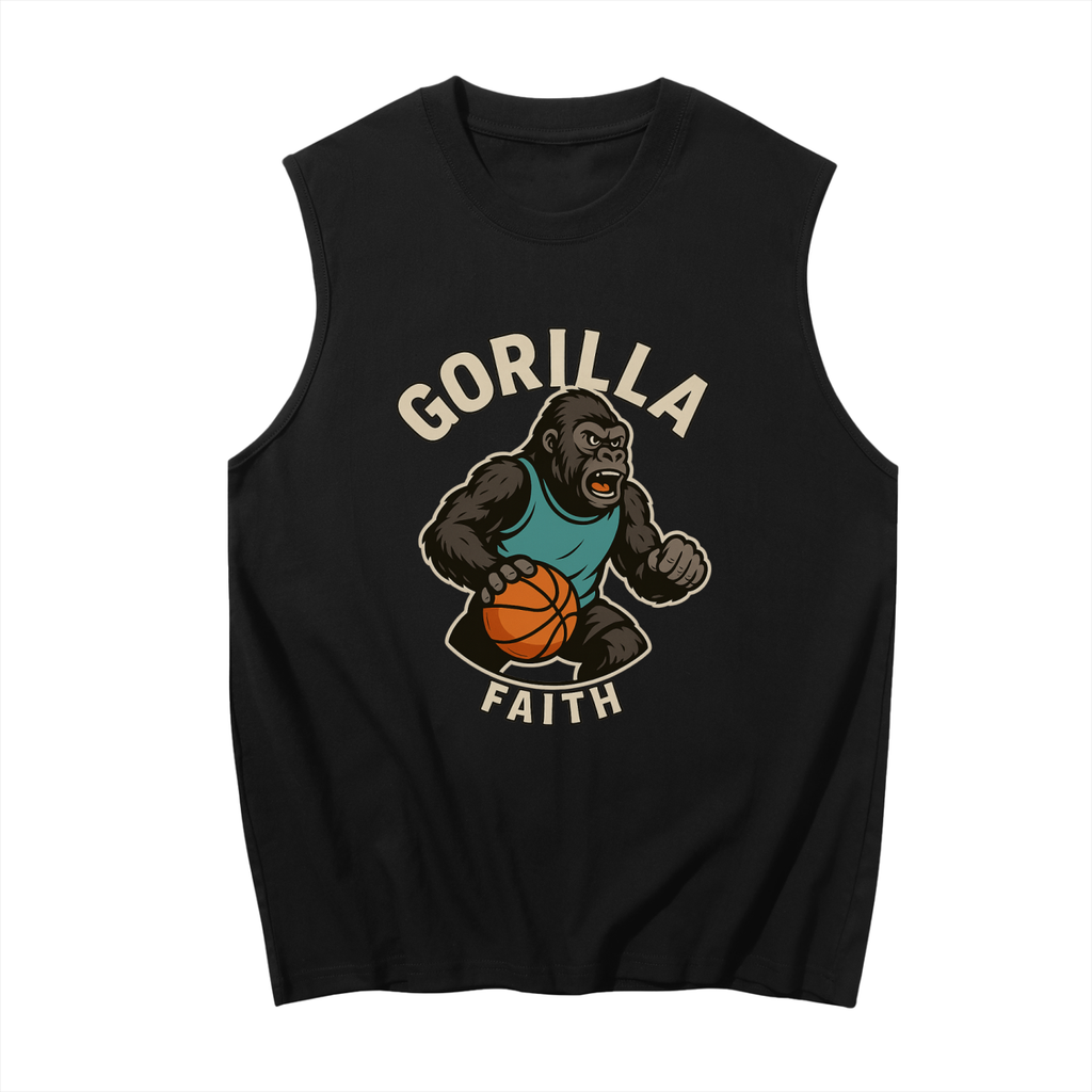 Men's Sleeveless Cotton Tank Top gorilla Faith