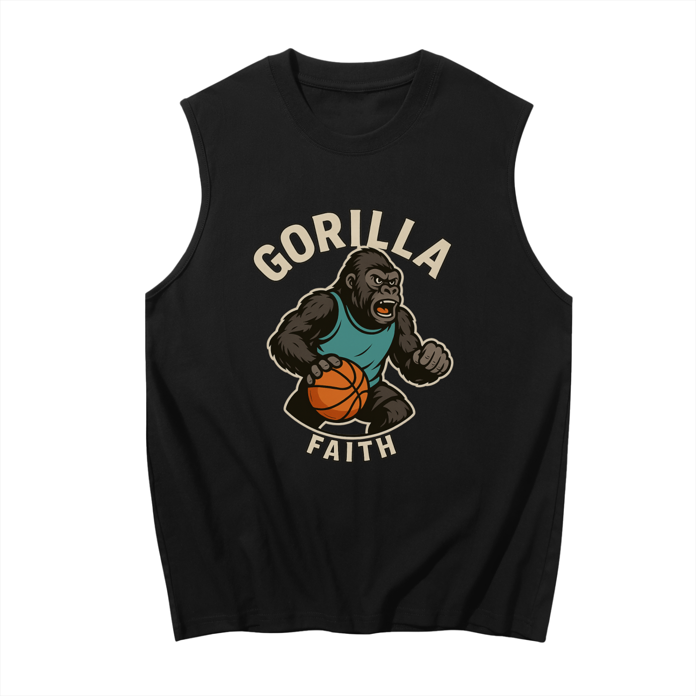 Men's Sleeveless Cotton Tank Top gorilla Faith