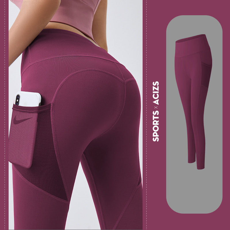 Yoga Pants Women With Pocket Leggings Sport  Gym Leggings Women Tummy Control Jogging Tights Female Fitness Pants