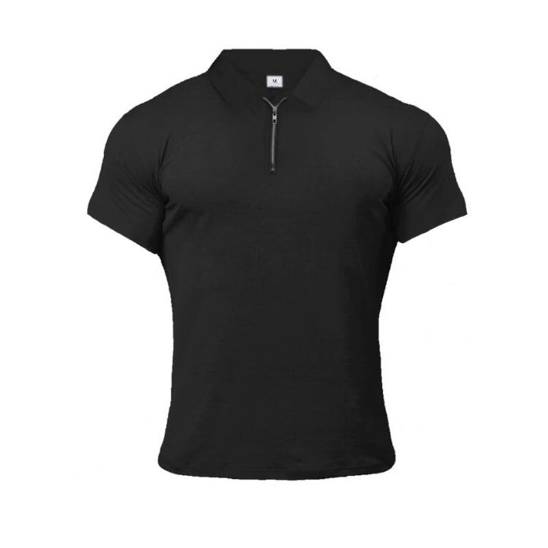 Lapels Short Sleeve Fitness T-shirt Sports Polo Shirts