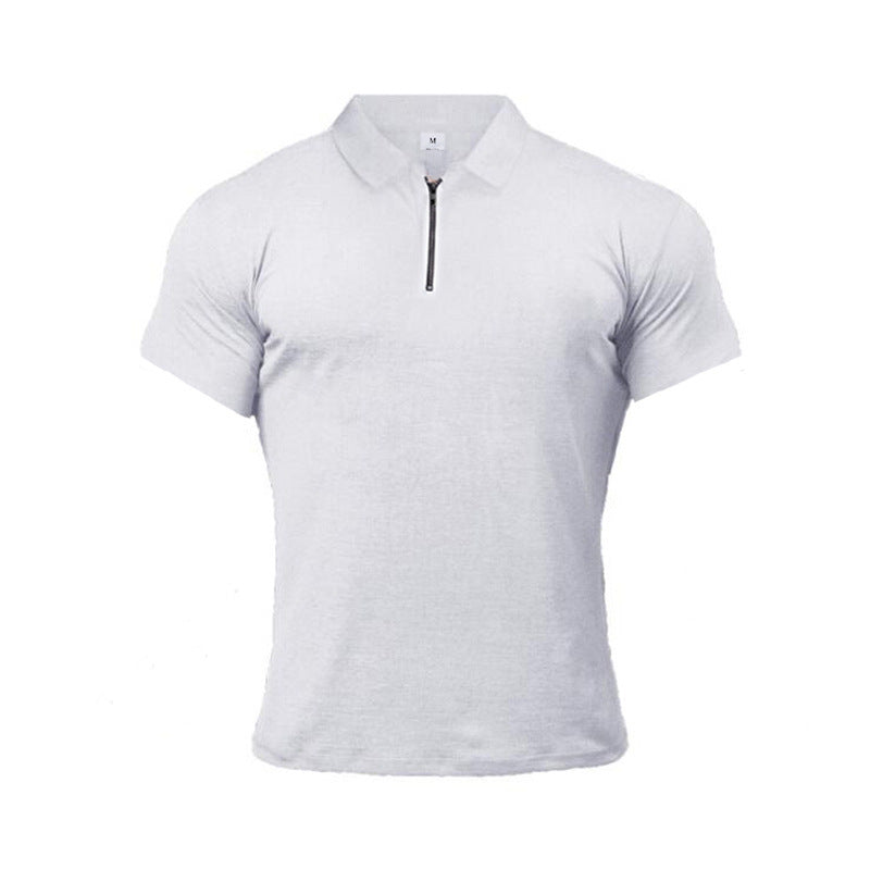 Lapels Short Sleeve Fitness T-shirt Sports Polo Shirts