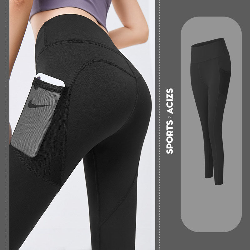 Yoga Pants Women With Pocket Leggings Sport  Gym Leggings Women Tummy Control Jogging Tights Female Fitness Pants