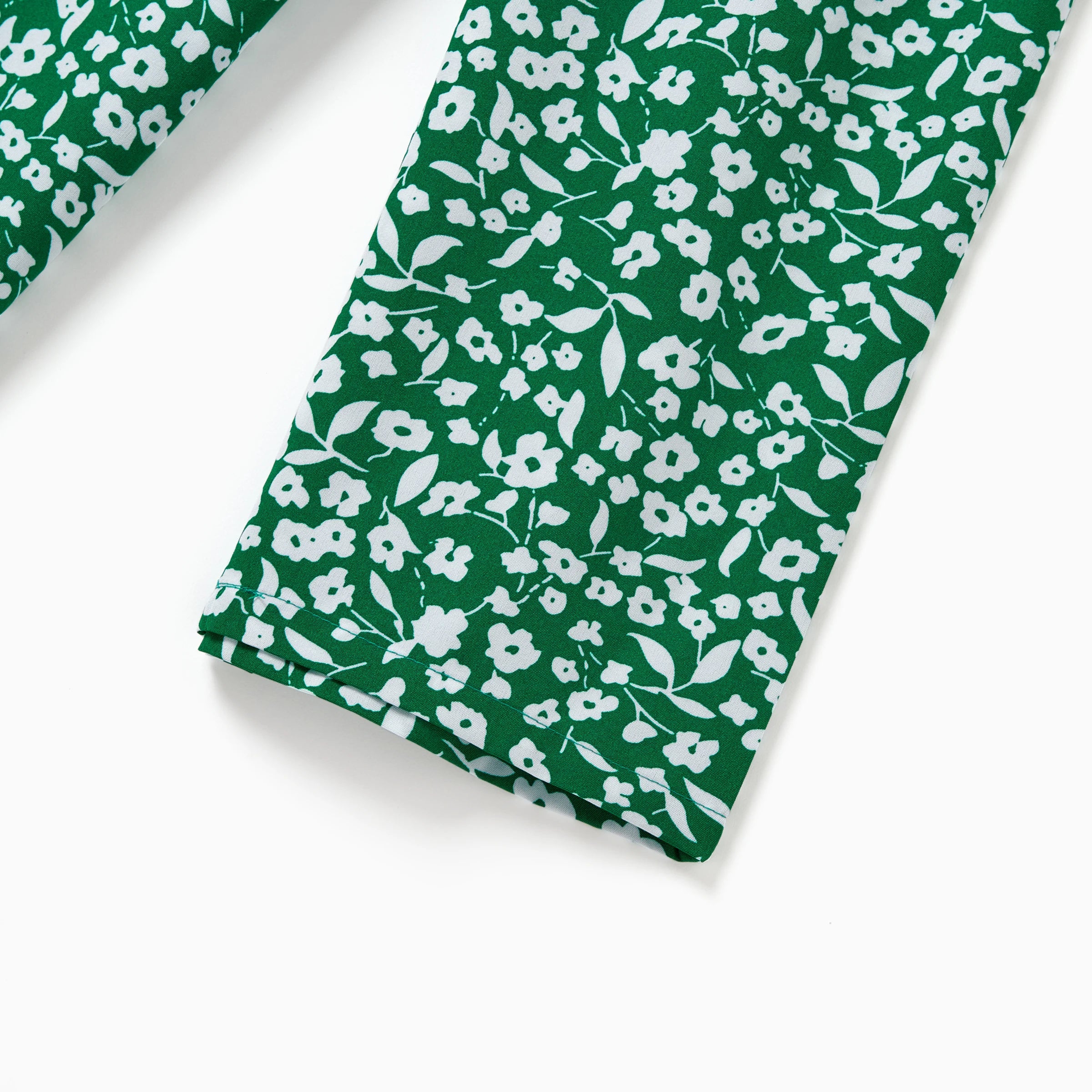 PatPat Matching Floral Print Green Smocked Strap Jumpsuits for Mommy and Me