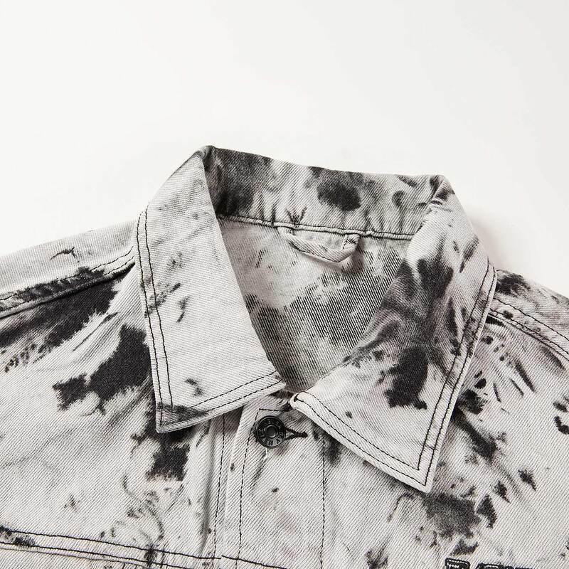 Tie Dye Washed Denim Jacket