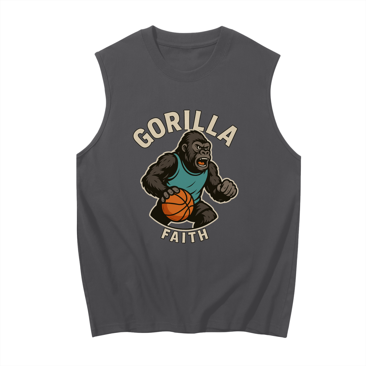 Men's Sleeveless Cotton Tank Top gorilla Faith