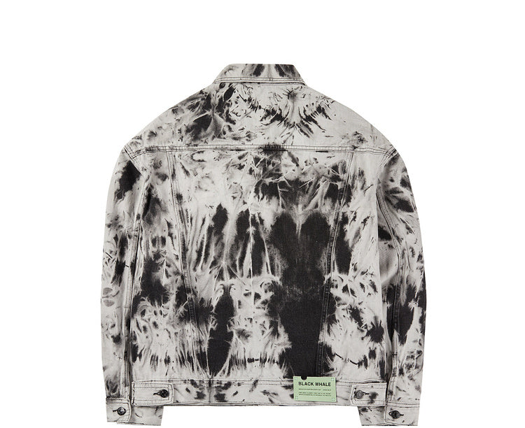 Tie Dye Washed Denim Jacket