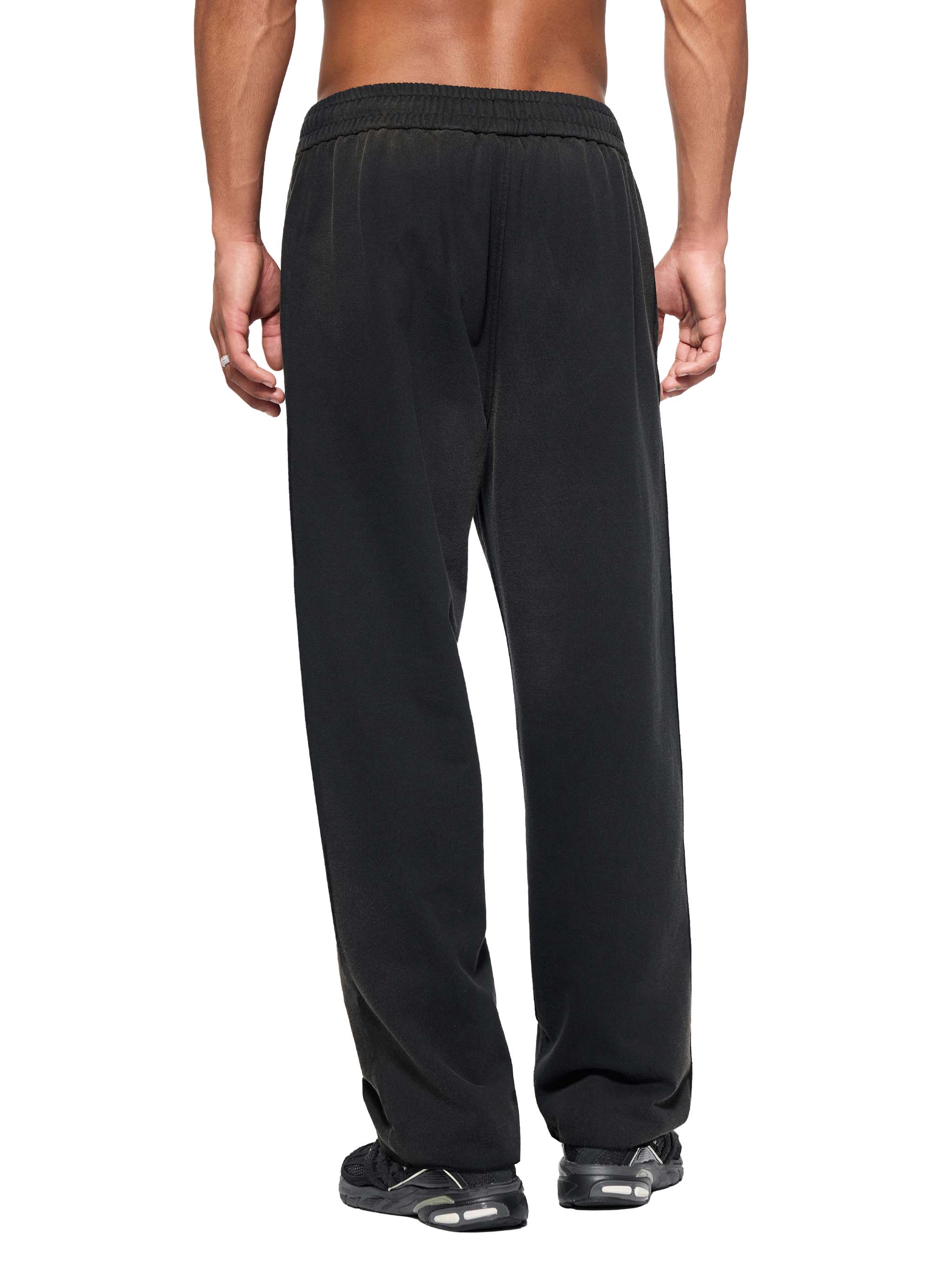Sun Fade Raw Edge Straight-Leg Sweatpants gorilla Faith