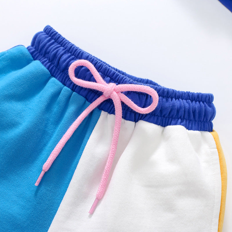 Baby Boy Color Contrast Design Hoodie Clothing Sets