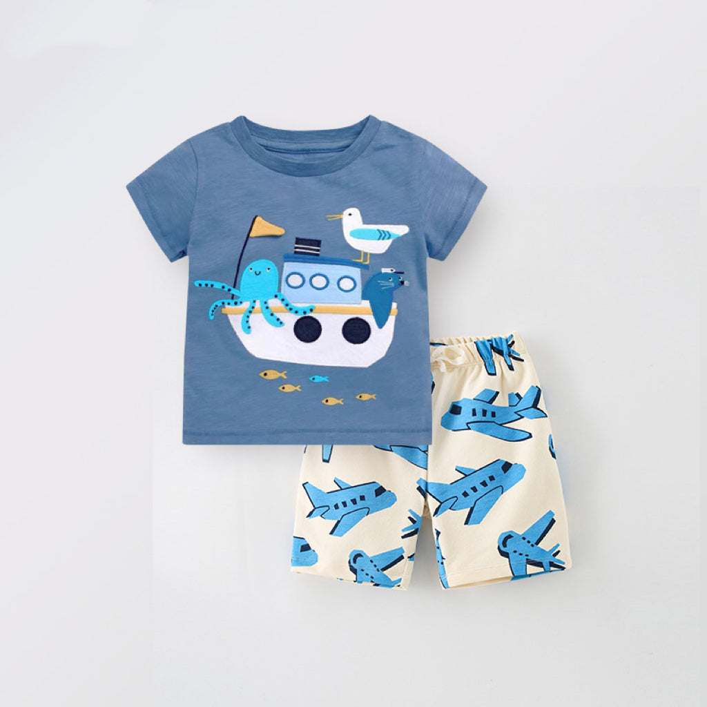 Baby Boy Cartoon Graphic Clothing Sets